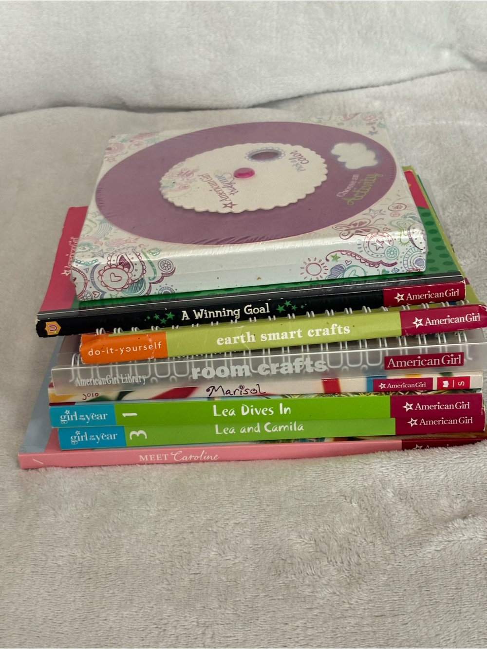 Lot of 8 American Girl Craft & Story Book collection New and excellent condition